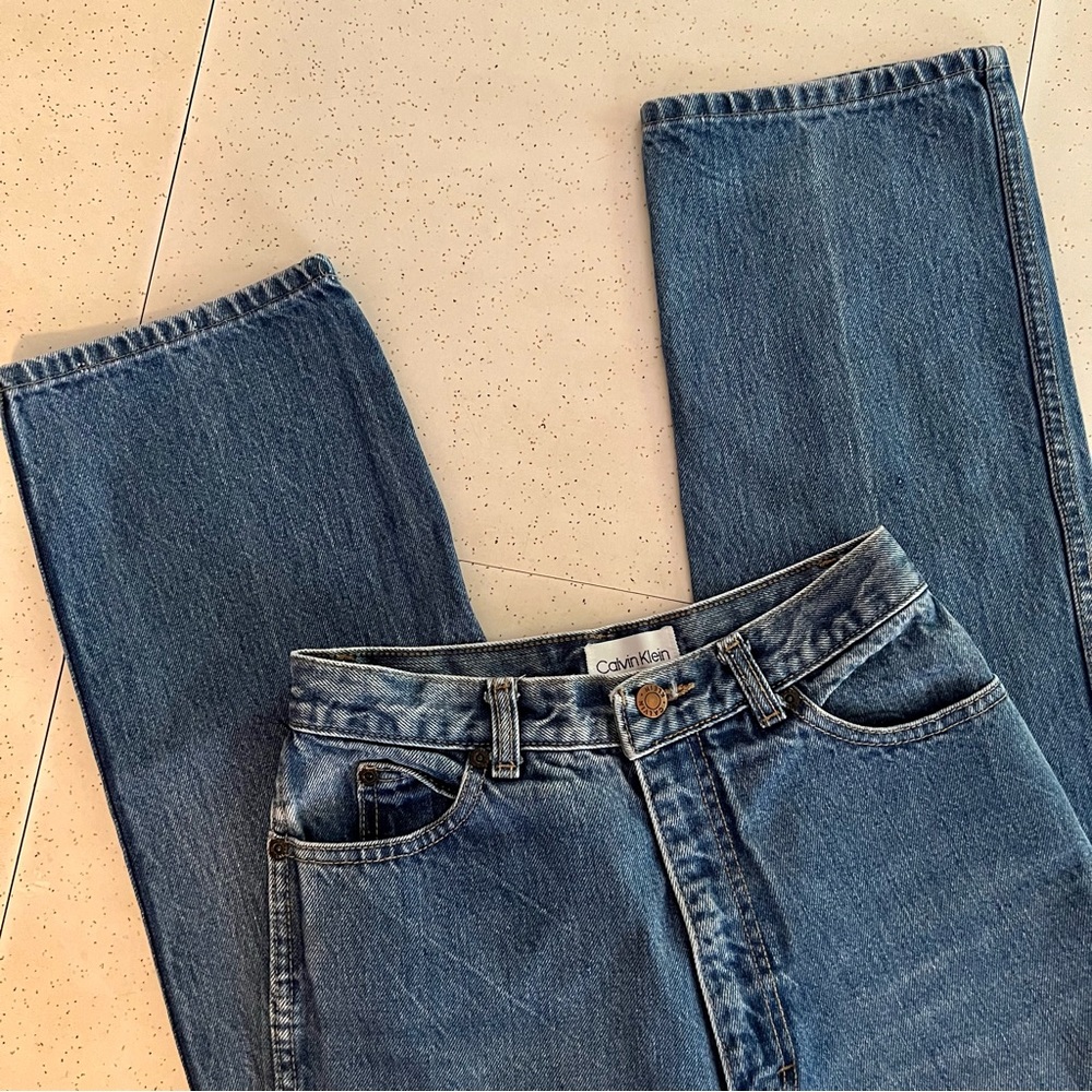 vintage calvin klein medium wash denim